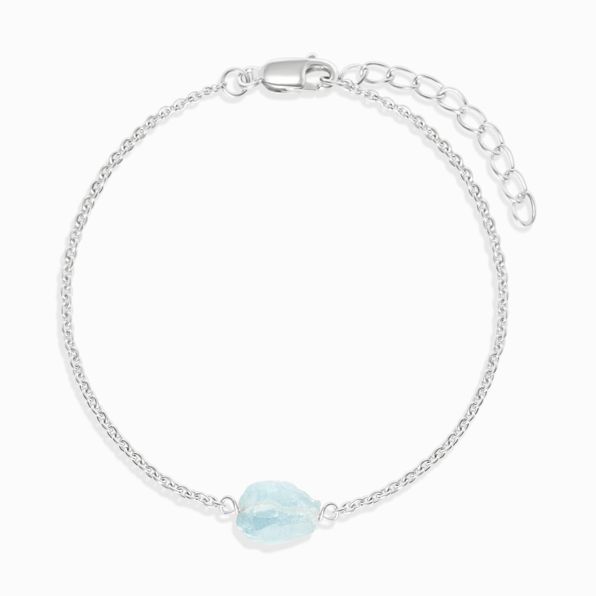 Chunky krystal armbånd - Aquamarine main image 1