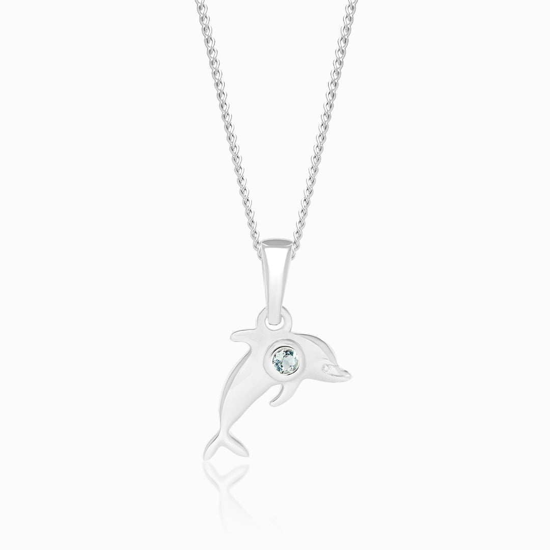 Berlock Delfin Akvamarin Silver