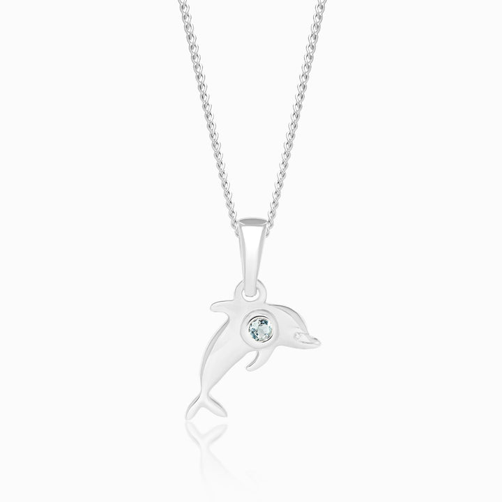 Berlock Delfin Mars Akvamarin Silver