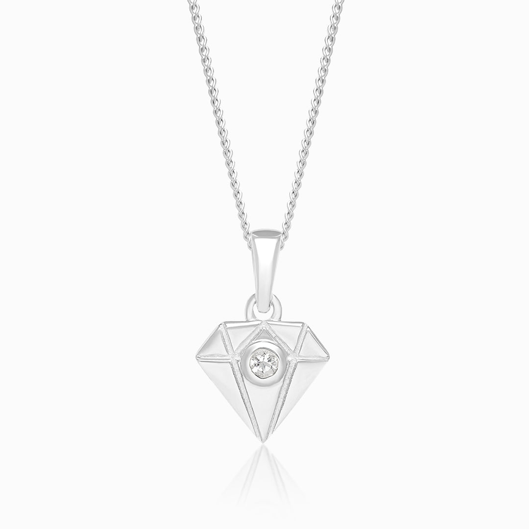 Berlock Diamant April Bergkristall Silver