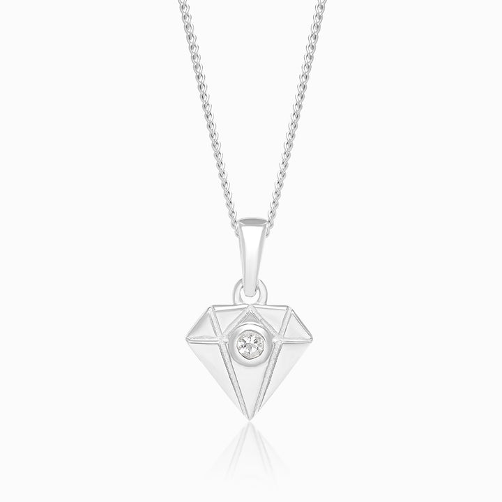 Berlock Diamant April Bergkristall Silver
