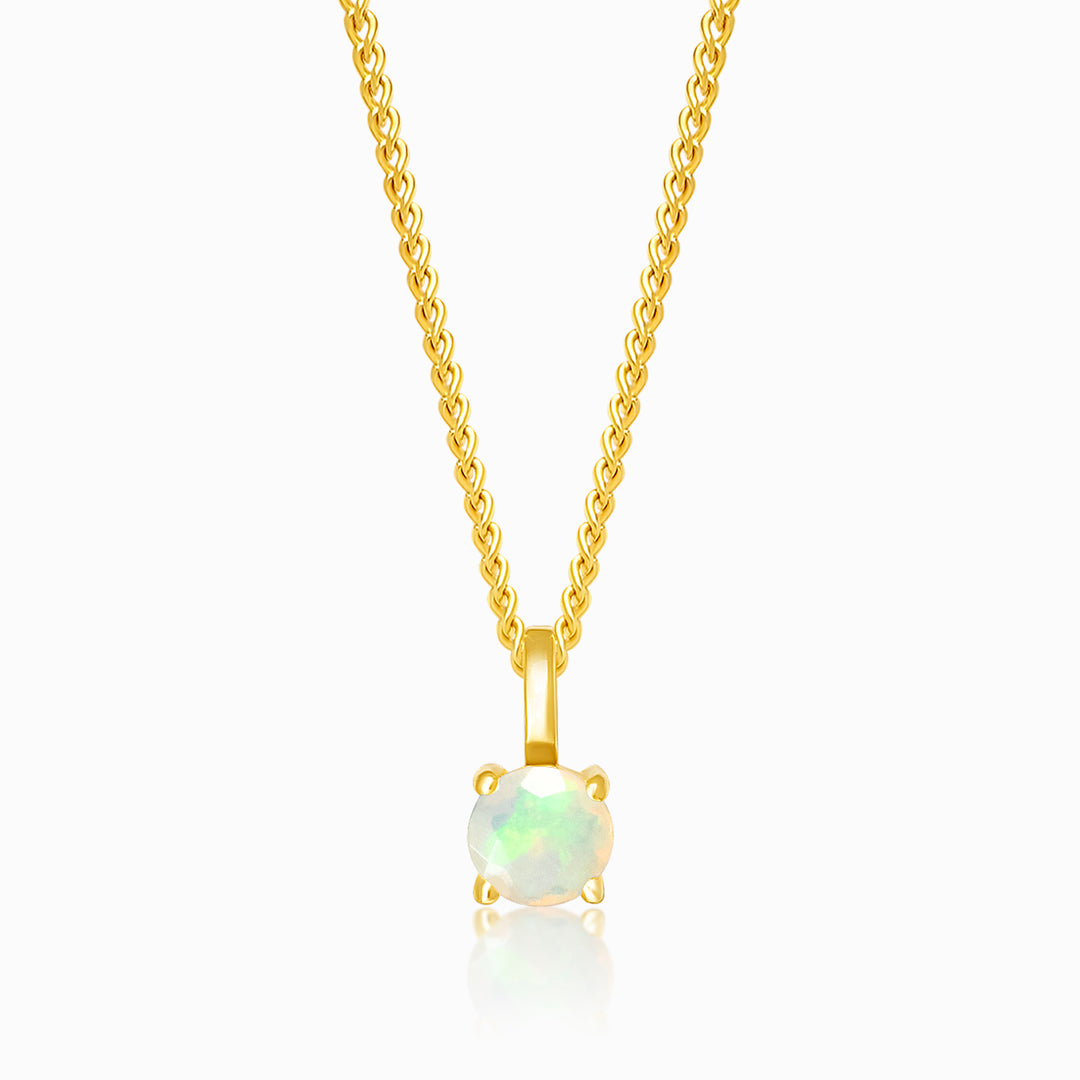 Kristallberlock Etiopisk Opal Guld