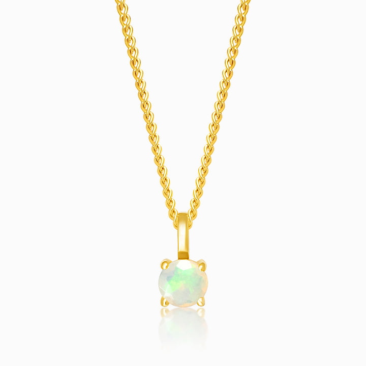 Kristallberlock Etiopisk Opal Guld