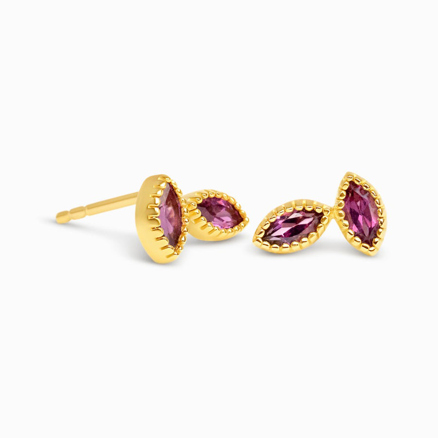 Hedron Lattice: Stealth Studs Rhodolite main image 1